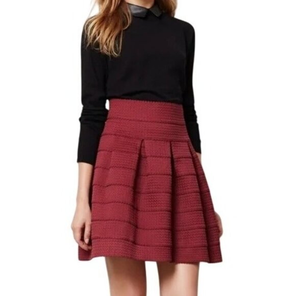 Girls From‎ Savoy Anthropologie Skirt Size X-Small/Small Textured A-Line - Picture 1 of 8